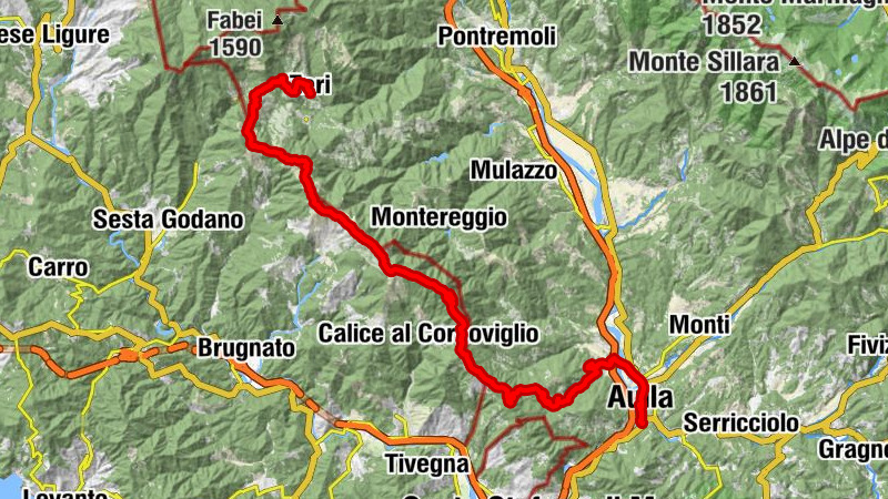 Abbazia di San Caprasio - Monte Castellaro - Monte Pietrebianche - Patigno