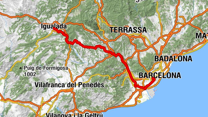Igualada - Mare de Deu de Mas Bonans - Ermita de Santa Maria de Bellvitge - Barcelona - Sants