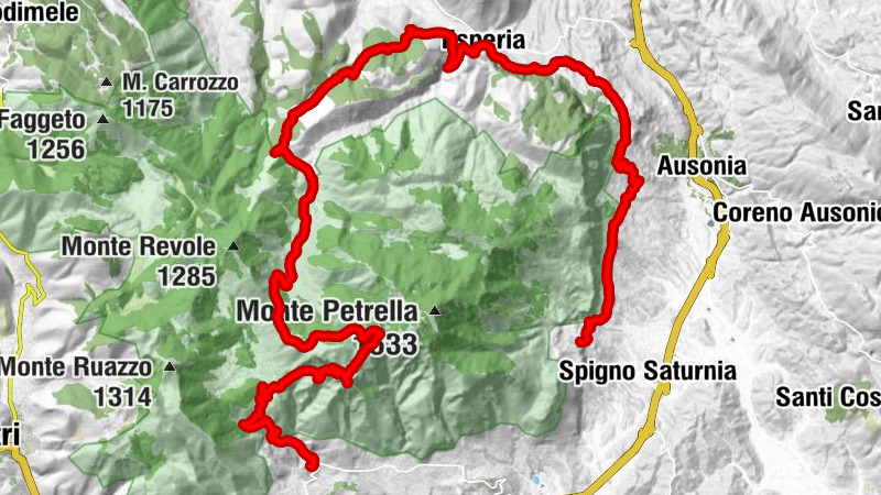 Spigno Saturnia Vecchia - Monte Moleta - Cima del Redentore - Maranola