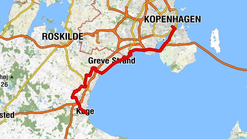 Køge - Sankt Hans Kirke - Karlstrup Kirke - København