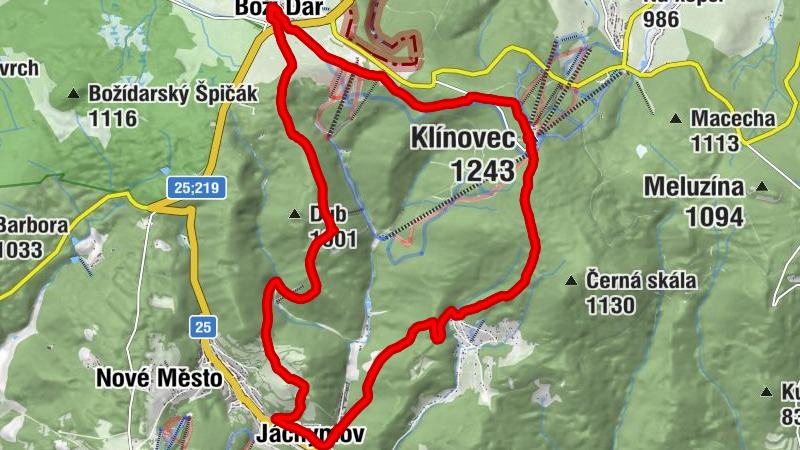 Boží Dar - svatá Anna - Klínovec - Jáchymov