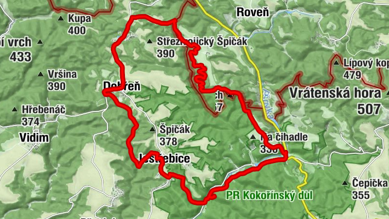 Ráj - Olešno - Ovčácký vrch - jeskyně Kamenný úl