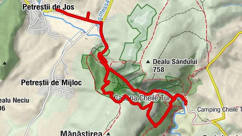 Petreștii de Jos - Șura lui Balica - Cabana Cheile Turzii - Biserica Ortodoxă