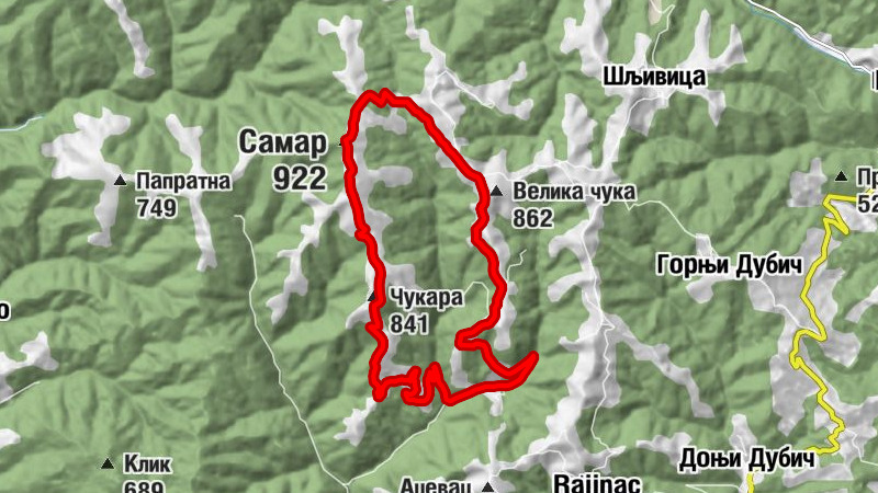 Лободер - Чукара - Самар - Раваница