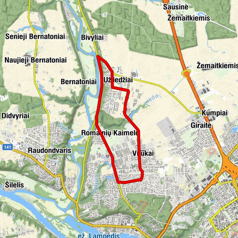 Užliedžiai - Romainių Kaimelė - Vijūkai