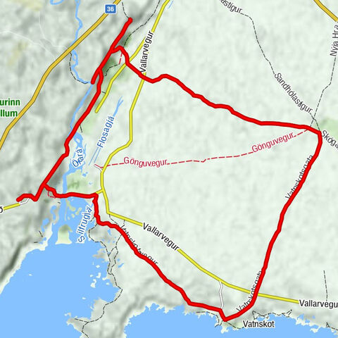Hakið - Öxarárfoss - Fjóshóll