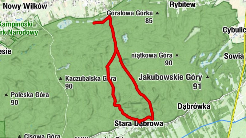 Stara Dąbrowa - Góra Wisielak