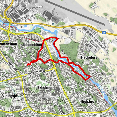 Johannelund - Duvkullen - Jakobsdal - Linköping