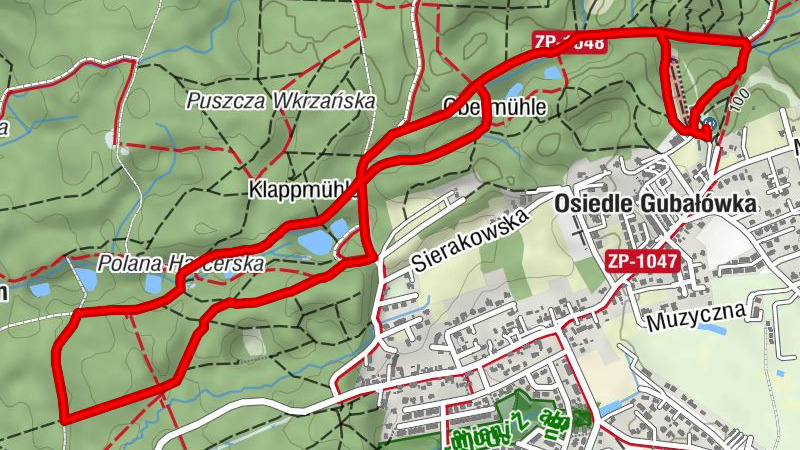 Głębokie-Pilchowo - Łomot - Wyszyna - Osów
