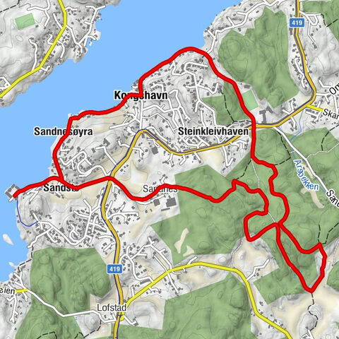 Sandstø - Sandnes - Kongshavn - Sandnesøyra