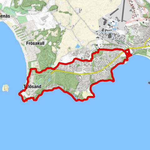 Halmstad - Hallägra - Bäckagård - Tylösand
