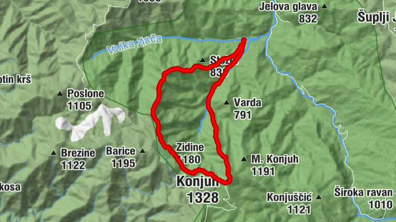 Općina Banovići - Planinarski dom Zobik - Konjuh - Zidine