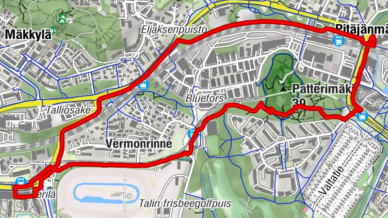 Vermo - Vermonrinne - Patterimäki - Suur-Leppävaara