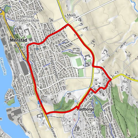 Skien - Meen - Porsgrunn - Rødborge