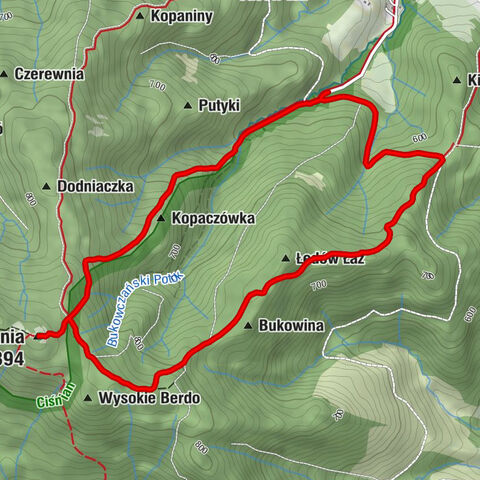 Bukowiec - Kopaczówka - Korbania - Tyskowa