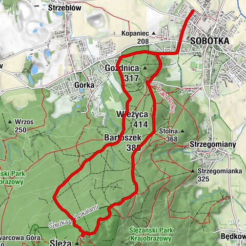 Sobótka - Wieżyca - Bartoszek - Dom Turysty PTTK na Ślęży im. R Zmorskiego