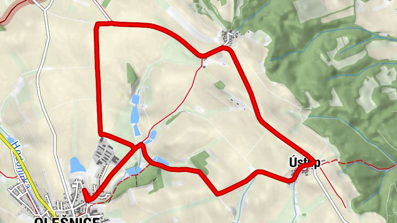 Olešnice - Ústup - Veselka