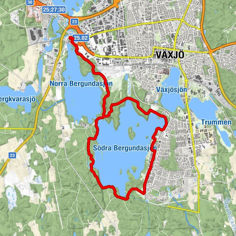 Bergsnäs - Sundet - Växjö