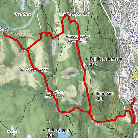 Kongsberg - Bomåsen - Korset