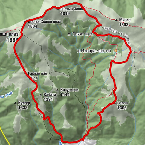 Златица - Голяма Занога - Свищи плаз - Възнесение Господне