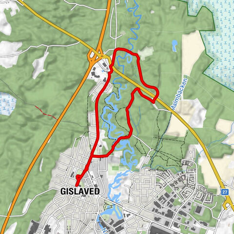 Gislaved - Gislaveds kyrka - Rosegarden - Rödjan