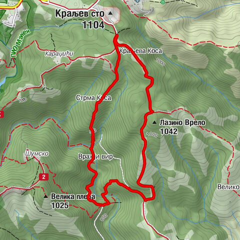 Тометино Поље - Краљева Коса - Лазино Врело - Вражји вир