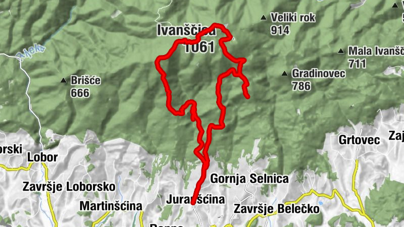 Kovačeki - Batinska glava - Ivanščica - Juranšćina