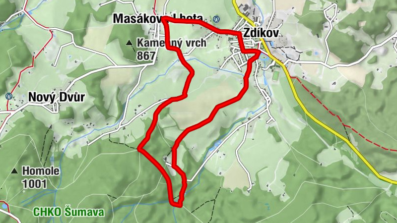 Zdíkov - Masákova Lhota - Na hradech - Kaple Narození Panny Marie - lizovská kaple
