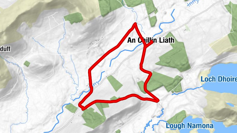 An Chillín Liath - Droichead Cillín Liath - Máistir Gaoithe - Séipéal Mhuire sa Ghleann