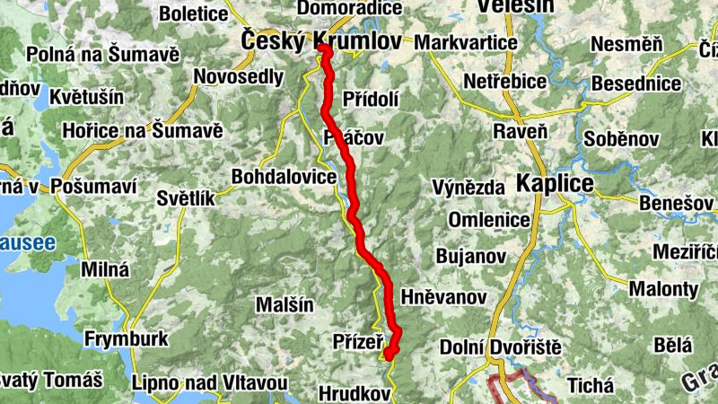 Rožmberk nad Vltavou nach Česky Krumlov