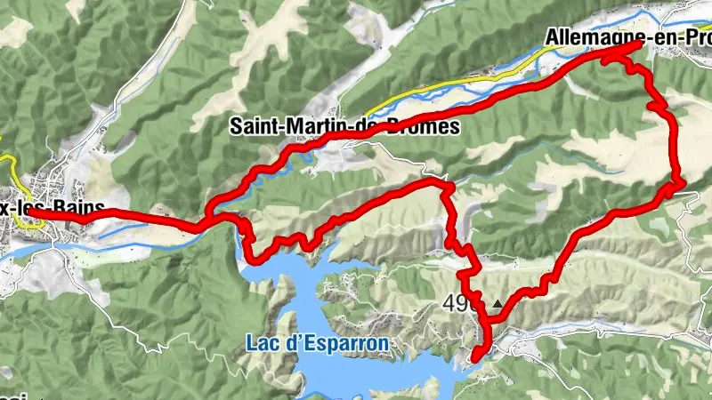 Cycling route n°1 - Les Balcons d'Esparron