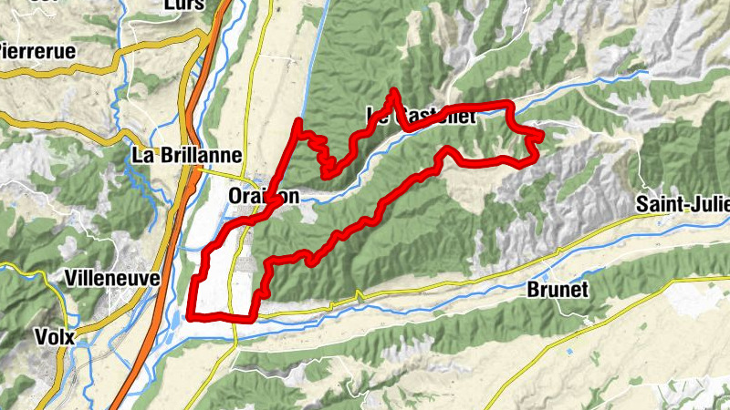 Site VTT FFC-Pays d'Oraison-Coeur de Durance-Circuit 4-Rouge-Les crêtes du Val de Rancure