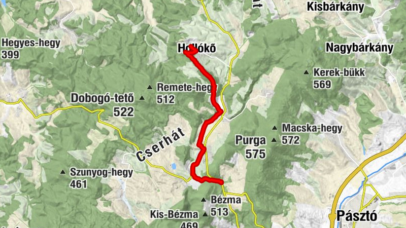 OKT-104 Hollókő - Bableves csárda 11 km