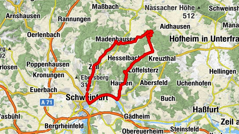 Rundtour durch's Schweinfurter Oberland