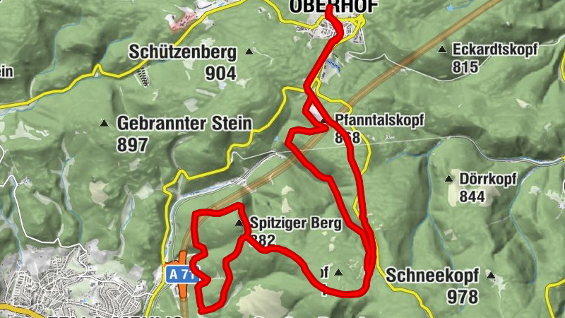 Tour 2: Oberhof - Spitziger Berg