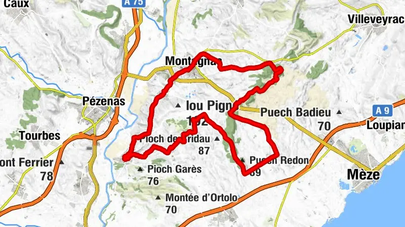 MOUNTAIN BIKE CIRCUIT 5: VIA DOMITIA - ESPACE VTT/GRAVEL CAP D'AGDE MÉDITERRANÉE