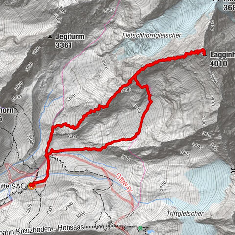 Lagginhorn ab Weissmieshütte, Saas-Grund, Wallis/Schweiz