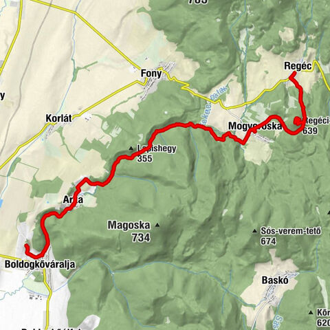 OKT-145 Boldogkőváralja - Regéc