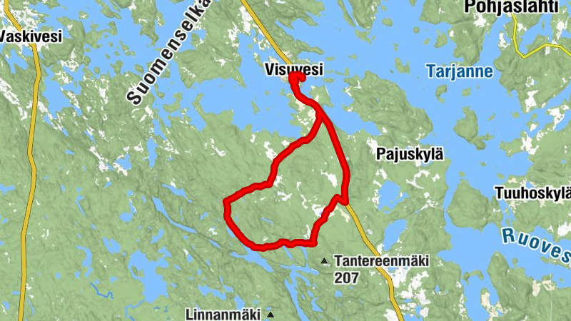 Pyöräretki Visuvesi–Helvetin Portti rengasreitti, Ruovesi (Helvetin Portilta kappelille tai päin vastoin)