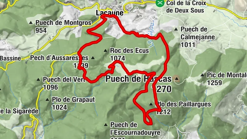 Route no. 4 MTB - Lacaune les Bains area
