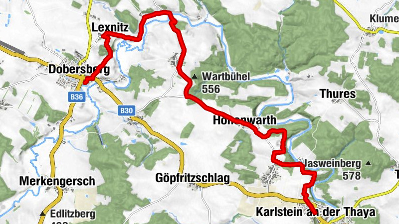 Thayatalweg 630 - 7th stage: Dobersberg - Karlstein