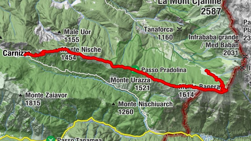 Velký hřeben pohoří Chila a Guarda