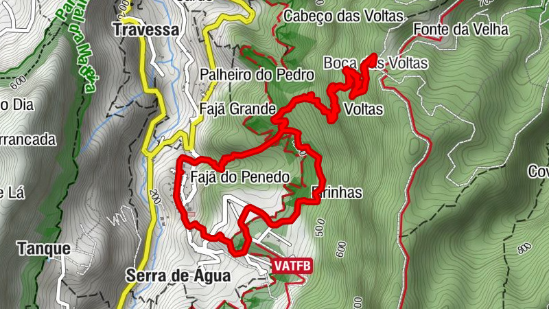 Runde in der Nähe von Boa Ventura: von Fajã do Penedo - Boca das Voltas und zurück