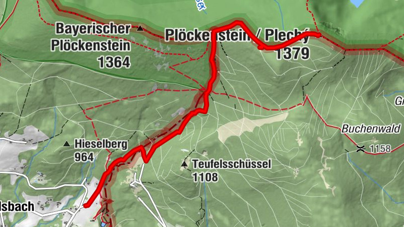 Ö-Plöckenstein  - Winterwanderung über Grenzsteig und DLE