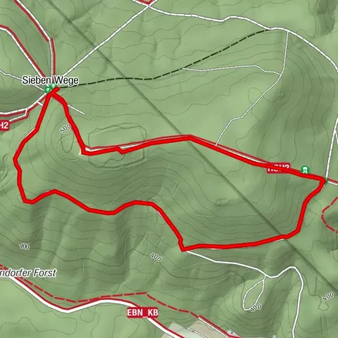 Rund um die Schwedenschanze in den Hassbergen.