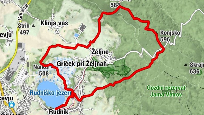 Kočevje - Nanos - Konjsko - Rudnik