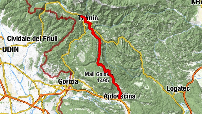 Dolje - Preval Strgarija - Dolski maj - Ajdovščina