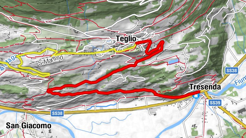 Salita da Tresenda a Teglio