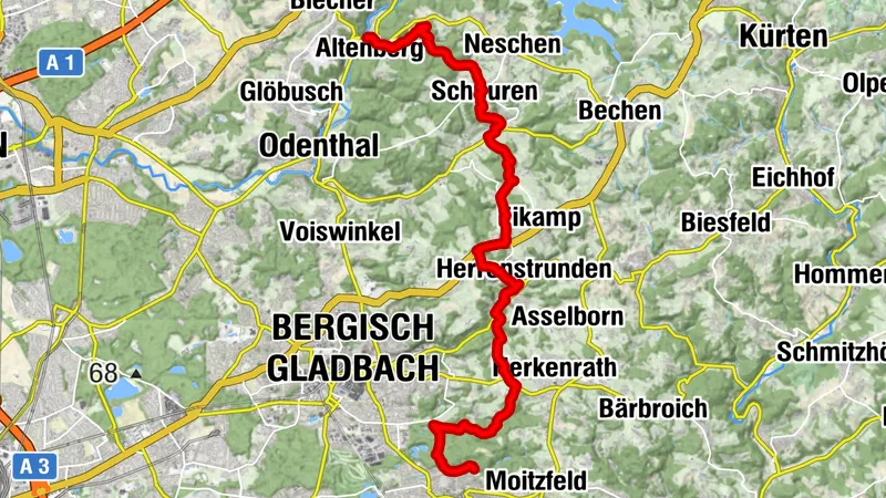 Bergischer Weg - Etappe 6: Altenberg - Bensberg