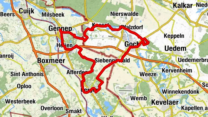 Radtour Goch - Bergen - Gennep - Goch